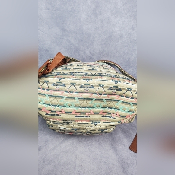 Olsenboye Tribal-Print Cotton ornamented School office College Backpack - Picture 5 of 16